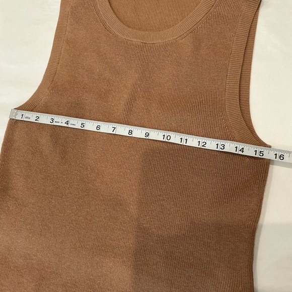 Jenni Kayne Sleeveless Knit Sweater Midi Dress in Camel Size Medium - Picture 7 of 10